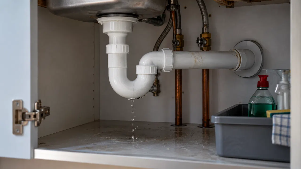 Household waste trap and waste-pipe connections